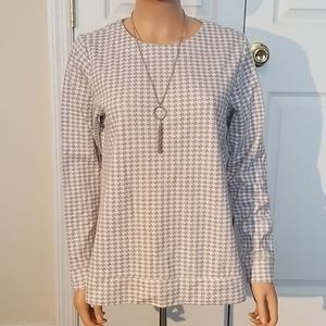 Croft & Barrow Extra Soft Houndstooth Top